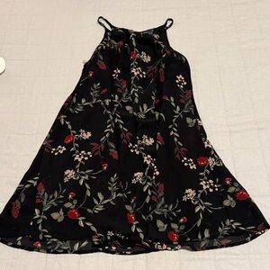 Blue Rain Black Floral Dress